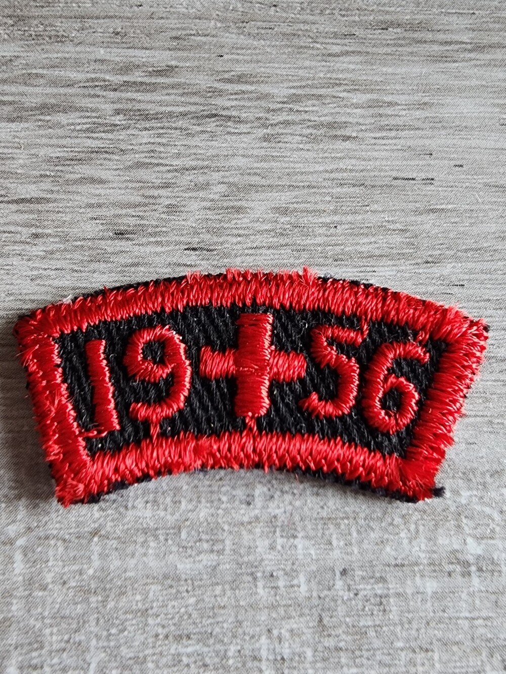 Vintage BOY SCOUT Red Black Segment PATCH 19+56 BSA Camp Camping Badge 1950s
